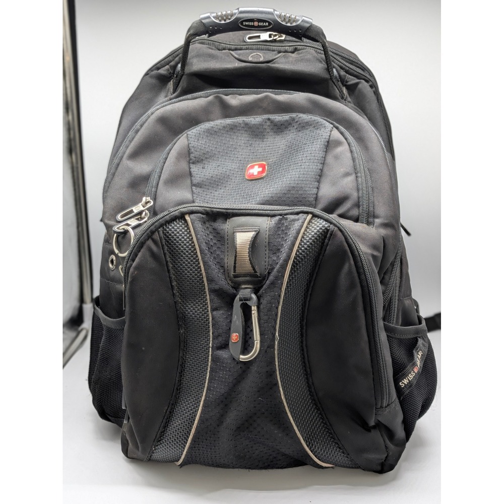 SwissGear ScanSmart Laptop Backpack Black TabletSafe Travel Bookbag 20x12x9